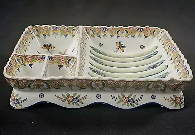 Buy A Rare Antique French Faience Pottery Asparagus Serving Platter 19thC A/F • 125£