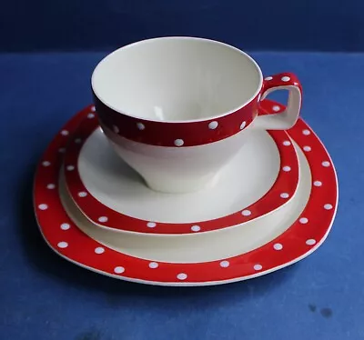 Buy Midwinter Stylecraft Red Domino Trio Cup Saucer Plate 1950s Jessie Tate Design • 11.99£