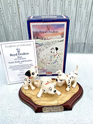 Buy Royal Doulton Disney's 101 DALMATIANS  -PATCH, ROLLY & FRECKLES , Ltd Ed Boxed • 44£