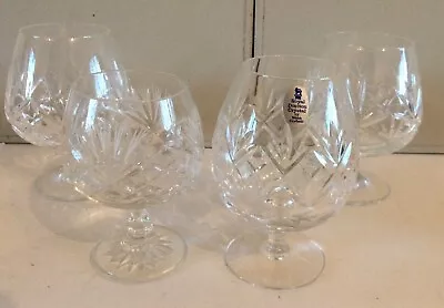 Buy 4 ROYAL DOULTON CRYSTAL - Webb Corbett - Brandy, Spirit Glasses FREE P&P • 14.99£