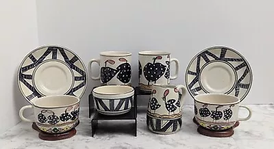 Buy Willsgrove Ware Ceramic Coffee/Tea Serve Ware Kooky Chickens/Geometric Pattern • 26.09£