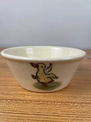 Buy Weller Zona Creamware 1920s Vintage Art Pottery Yellow Duck Ceramic Baby Bowl • 111.82£