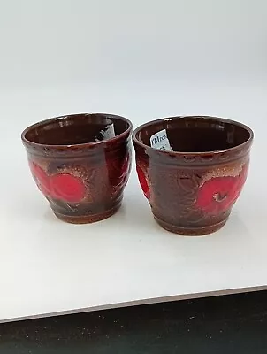 Buy Two West German 887-13 Plant Pots Vintage 1970s -Poppies LAVA  Scheurich  • 55.99£