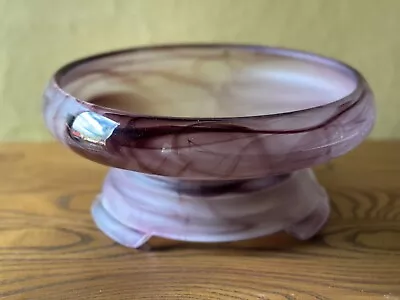 Buy Davidson Art Deco Cloud Glass Bowl & Stand Amethyst Purple. 27 Cm • 19.99£