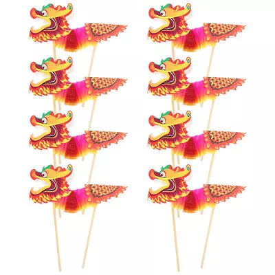 Buy  8 Pcs Dragon Head Props Chinese New Year Photo Booth Decorations Decorate Child • 11.59£