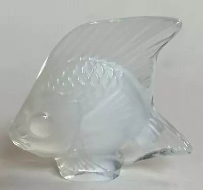 Buy Lalique Poisson Opal Fish Crystal Art Glass Opalescent Frosted Clear France NIB • 107.17£