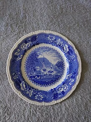 Buy 1960s Bristol Pottery Blue Avon Gorge 25 Cm 10” Dinner Plate In Super Condition. • 15£