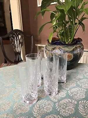 Buy 5 Vintage Cut Glass Crystal ‘APPIN’ Hi-Ball Glasses/Tumblers - 14.5cm - V.G.C. • 30£