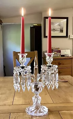 Buy Baccarat Bambous Two Arm Candelabra Candlestick Vintage French Glass • 800£