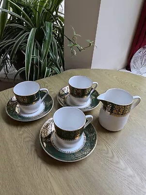 Buy Vintage Royal Stafford Chartreuse Bone China Coffee Can Set • 14.50£