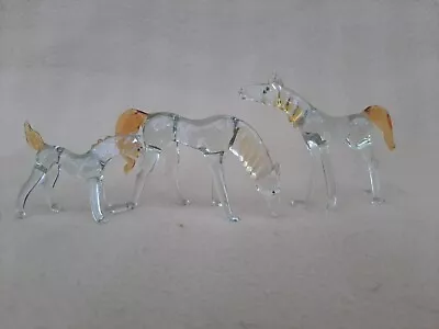 Buy Beautiful Small Glass Horse Family • 28£