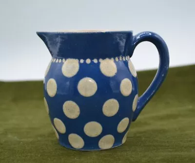 Buy Antique Stoneware Pottery Creamer Blue And White Slip Glaze Made In Germany  • 13.96£