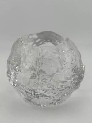 Buy Kosta Boda Crystal Ice Snowball Tealight Sweden 3” Votive Candle Holder (1) • 12.11£
