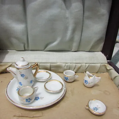 Buy Antique Victorian Tea Set Porcelain Childs Miniature Gold Trim In Case Germany • 256.74£