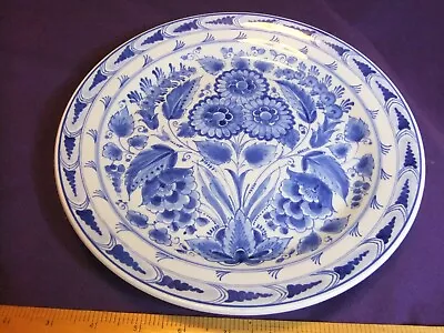 Buy Delft Hand Painted Blue & White 25cm Wall Plate • 25£