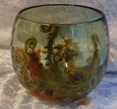 Buy Signed Siddy Langley Art Glass Vase/bowl • 149.99£