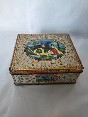 Buy Vintage Baret Ware Art Grace Tin Fox Hounds Horn Collectable VINTAGE TIM BOX • 6.99£