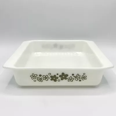 Buy Vtg PYREX Spring Blossom Crazy Daisy #922 8x8x2 Ovenware Retro Bakeware Square • 33.55£