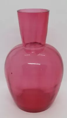 Buy Cranberry Glass Vintage Victorian Antique Shouldered Vase • 35£