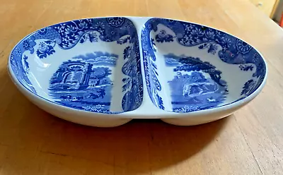 Buy Spode Blue Italian Large Oval Deep Divided Serving Dish • 25£