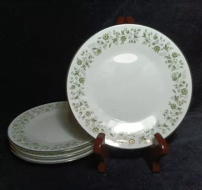 Buy Noritake China Wynwood  Set 4 Bread Dessert Plates  #6879  Platinum Rim 6.3/8 W • 17.70£