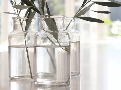 Buy Glass Bud Vase Jar Bottle Flower Wedding Vintage Party Botanical Home Summer  • 2.95£
