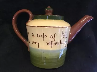 Buy Torquay Motto Ware One Cup Teapot - A Cup Of Tea Is Very Refreshing. • 11£