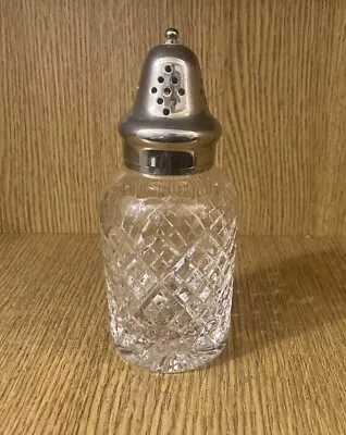 Buy Vintage Silver Plated Cut Glass Sugar Shaker Height 15cm • 6.99£