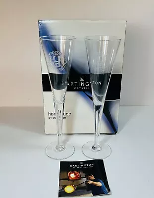 Buy 2 X Dartington Sharon Champagne  Glass/Crystal Glasses/Flute 22cm Tall NEW BOXED • 22.99£