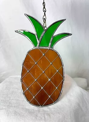 Buy Pineapple Suncatcher Leaded Glass 6 X 4 Inches • 14.91£