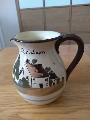 Buy Vintage Torquay Motto Ware Hand Painted Tourist 'Brixham' Cream Milk Pitcher • 6.99£