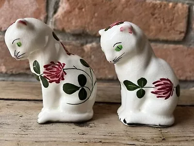 Buy Plichta Pottery London - Pair Of Plichta Pottery Cats - Vintage - Antique - Cats • 50£