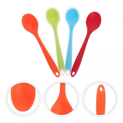 Buy  4 Pcs Colored Stirring Spoon Serving Tableware Chinese Spoons Rice Child • 9.99£