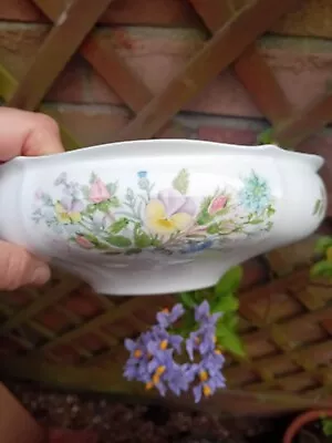 Buy Aynsley Fine Bone China  Wild Tudor  Large Fruit Bowl Depicting Summer Flowers • 4.98£