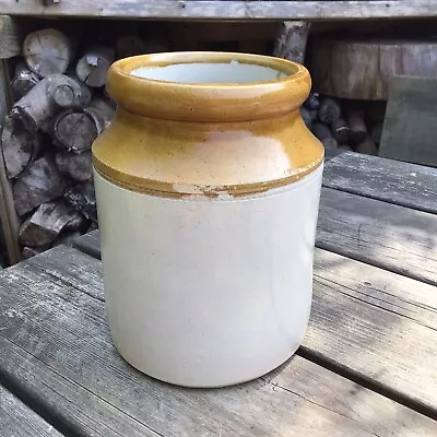 Buy Old Vintage Stoneware Large Storage Jar Utensil Pot Artist Brush Holder 7.75” • 20£