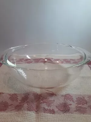 Buy Vintage 2 Qt Clear Glass Pyrex 024 Round Casserole Dish Bowl With Handles • 10.22£