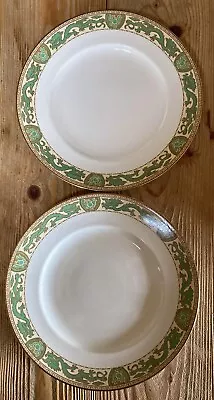 Buy Booths Green Tan Gold Dragon 24.5cm Plate X 2 Dated 1935 Silicon China • 12£