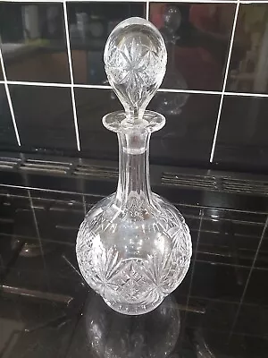 Buy Old Vintage Cut Glass Decanter Bottle • 12.99£