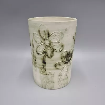 Buy Vintage Carn Studio Pottery Vase - John Beusmans, Short Cylinder Form. VGC. • 25£