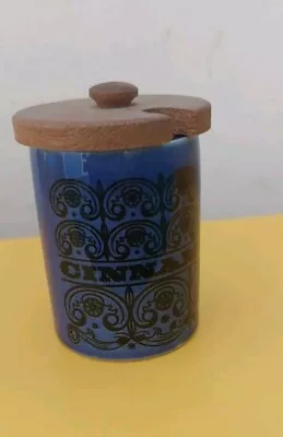 Buy Vintage Hornsea Blue Scroll Cinnamon Jar • 10.99£