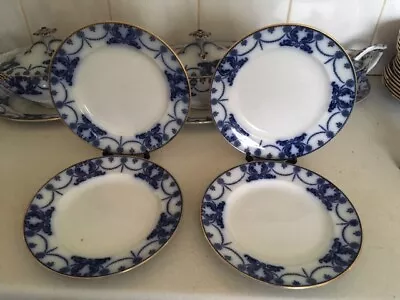 Buy T Till And Sons 8 Inch Flow Blue Plates • 15£