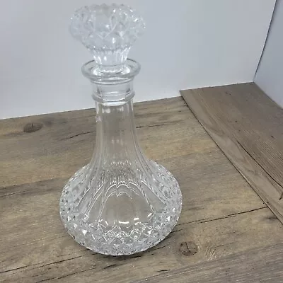 Buy Vintage Cut Crystal Glass Wine Decanter With Stopper Unbranded • 14.99£