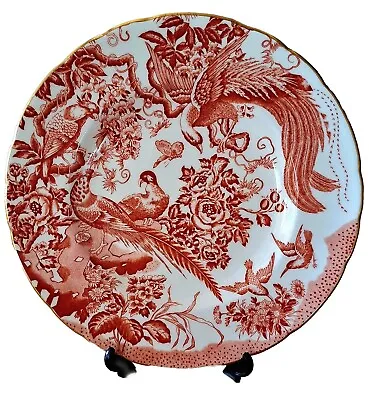 Buy Royal Crown Derby  Red Aves Dinner Plate A.74 - 10.5 Inch • 30£
