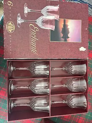 Buy Set Of 6 Royal Doulton Crystal Wine Glasses Enchanté Collection 1994 • 30£