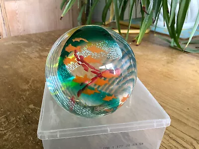 Buy Caithness Art Glass Paperweight Tropical Lagoon, Shoal Of Fish. • 25£