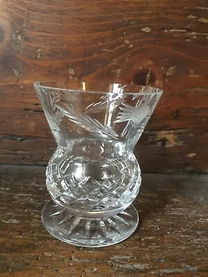 Buy Vintage Edinburgh Crystal Thistle Shaped Whiskey Tumbler Or Vase, Depending! • 5£