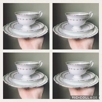 Buy Shelley Late Foley Roses Trio Tea Set X 4 Porcelain Vintage • 29.95£
