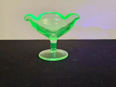 Buy Vintage Green Depression Glass Sherbet 3  Tall Collectible Antique Glassware • 14.44£