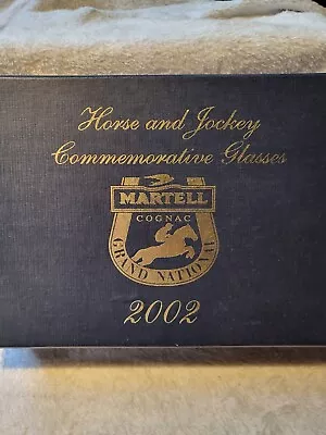 Buy Martell Cognac Horse & Jockey Commemorative Glasses Grand National 2002 • 40£