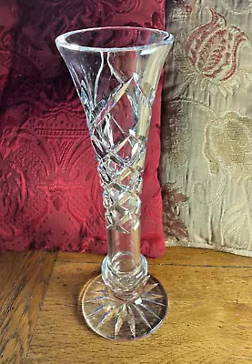 Buy Vintage Good Quality Crystal Footed Vase • 26£